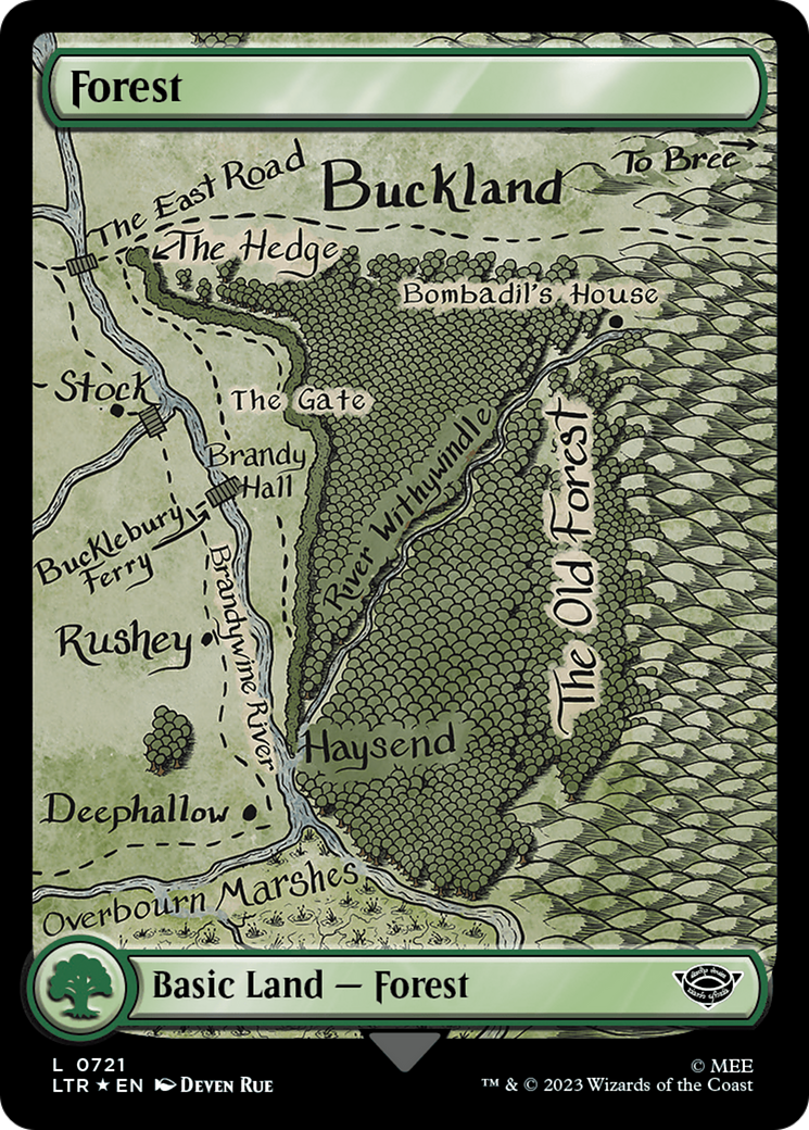 Forest (0721) (Surge Foil) [The Lord of the Rings: Tales of Middle-Earth] | Exor Games Summserside