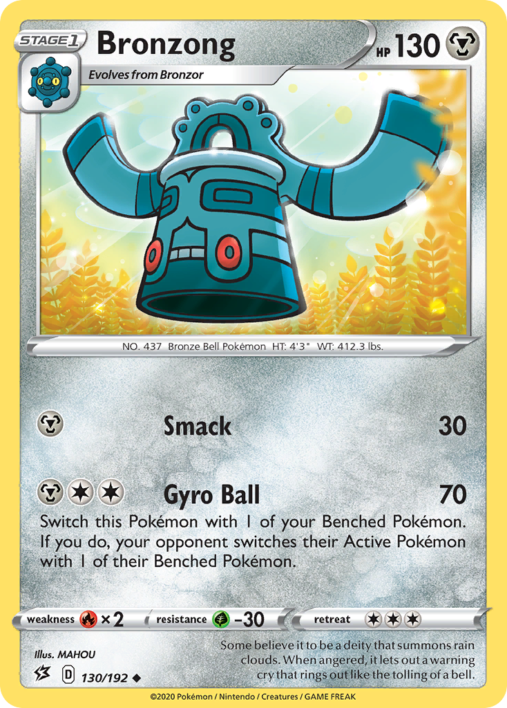 Bronzong (130/192) [Sword & Shield: Rebel Clash] | Exor Games Summserside