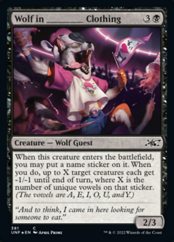 Wolf in _____ Clothing (Galaxy Foil) [Unfinity] | Exor Games Summserside