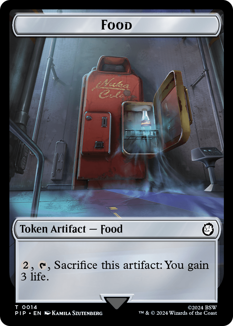 Food (0014) // Clue Double-Sided Token [Fallout Tokens] | Exor Games Summserside