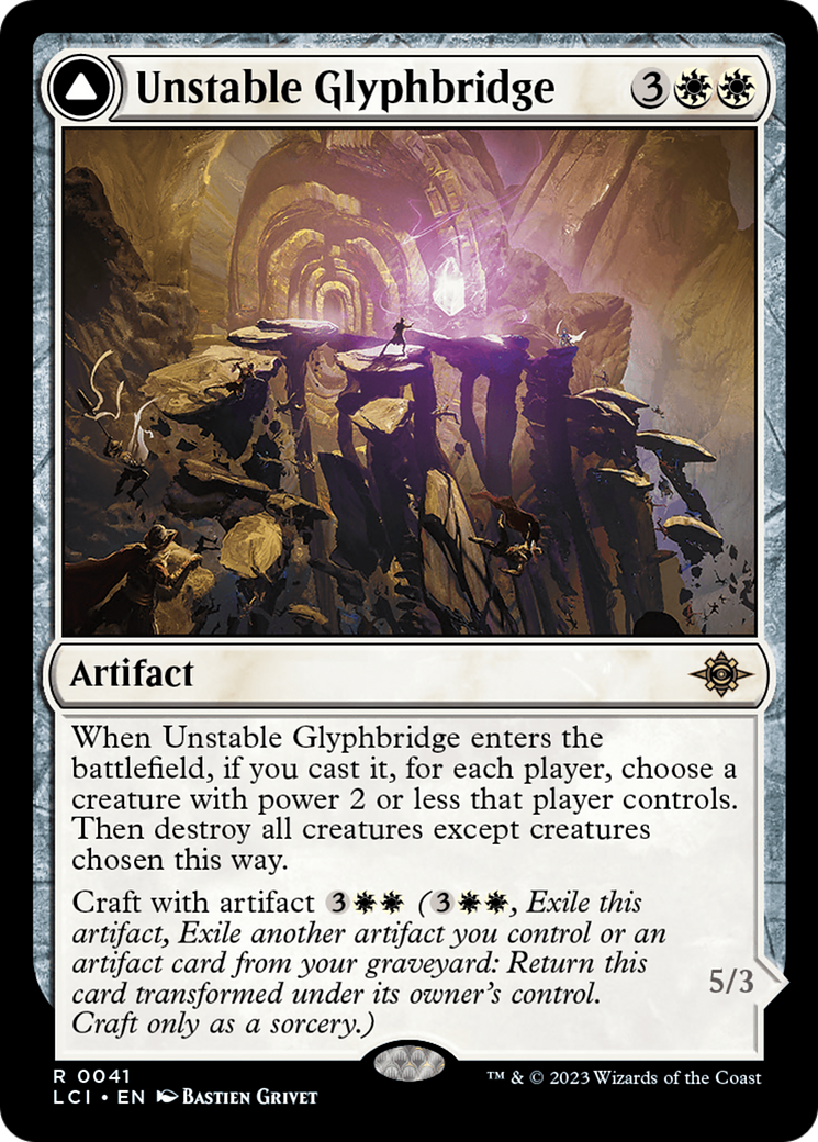 Unstable Glyphbridge // Sandswirl Wanderglyph [The Lost Caverns of Ixalan] | Exor Games Summserside