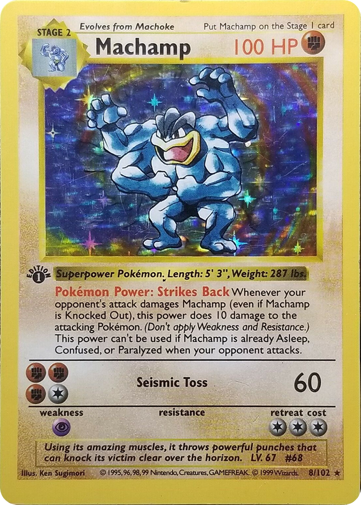 Machamp (8/102) (Shadowless) [Base Set 1st Edition] | Exor Games Summserside