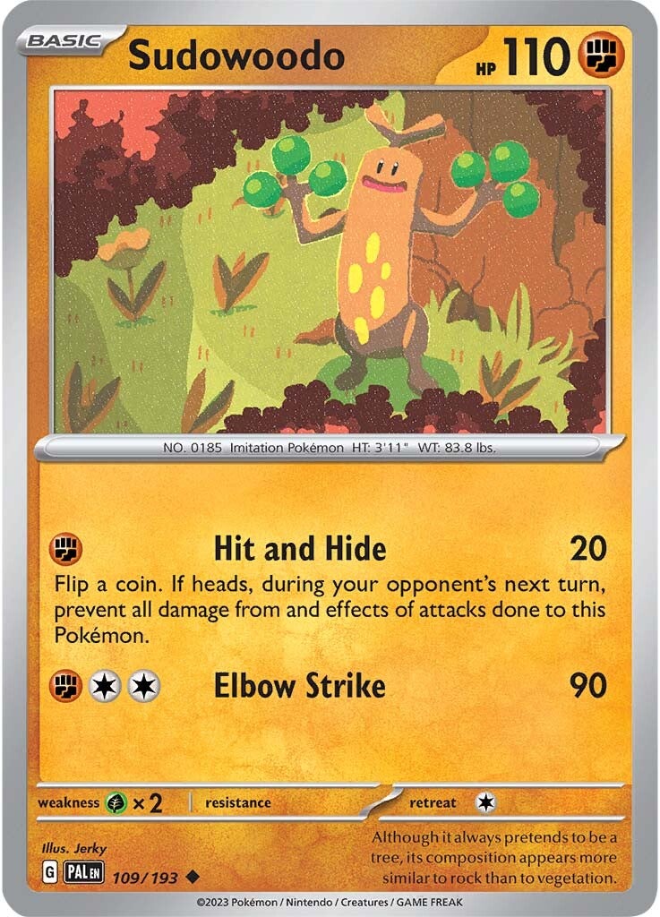 Sudowoodo (109/193) [Scarlet & Violet: Paldea Evolved] | Exor Games Summserside