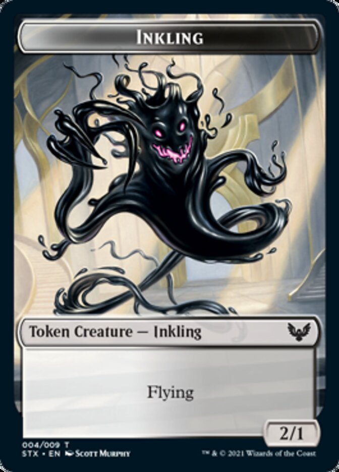 Fractal // Inkling Double-Sided Token [Strixhaven: School of Mages Tokens] | Exor Games Summserside