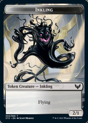 Fractal // Inkling Double-Sided Token [Strixhaven: School of Mages Tokens] | Exor Games Summserside