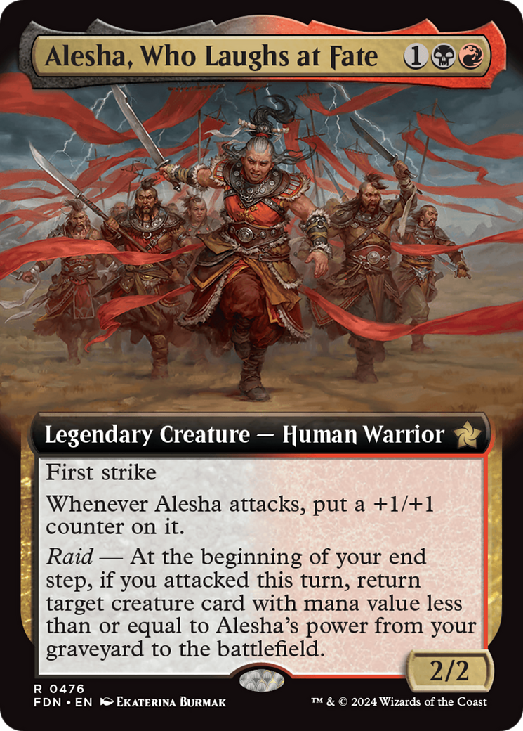 Alesha, Who Laughs at Fate (Extended Art) [Foundations] | Exor Games Summserside