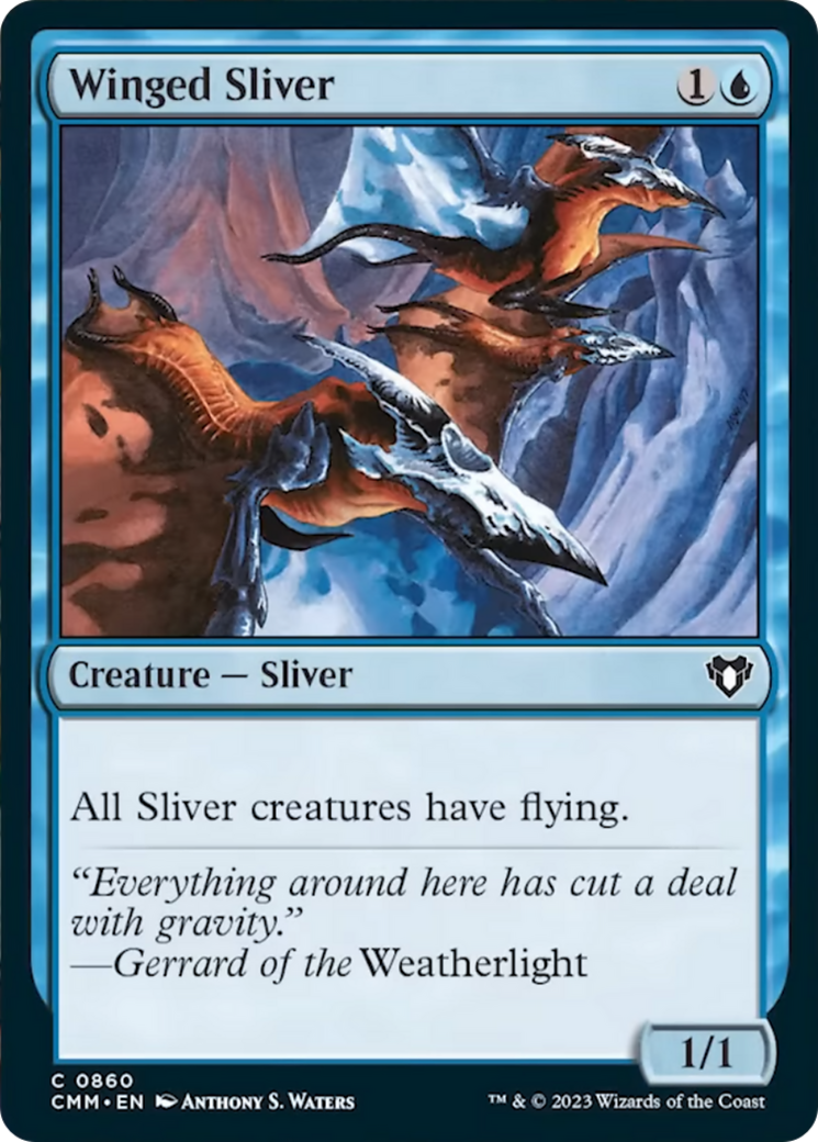 Winged Sliver [Commander Masters] | Exor Games Summserside