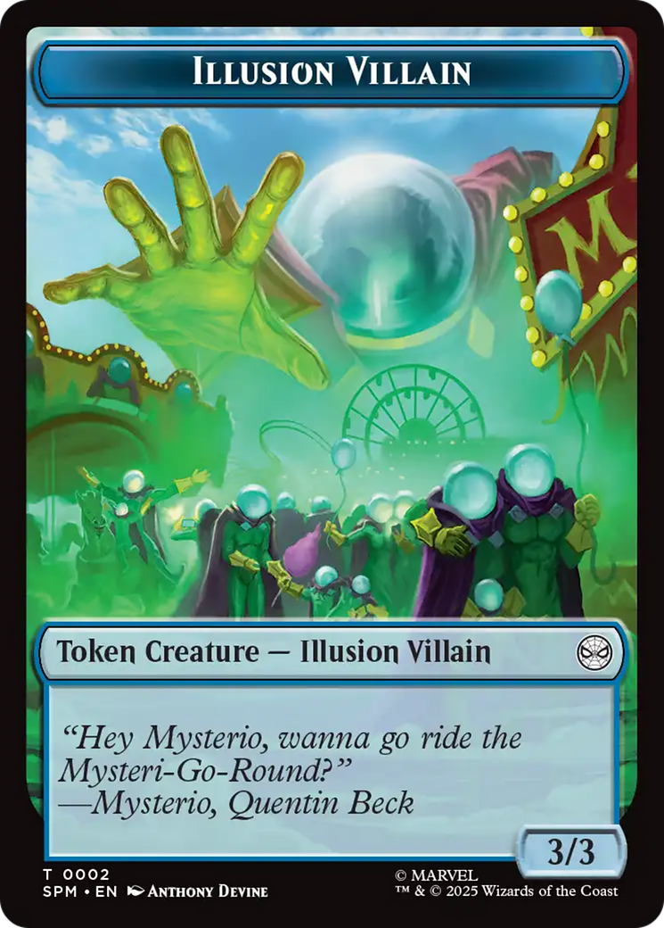 Spider // Illusion Villain Double-Sided Token [Marvel's Spider-Man Tokens] | Exor Games Summserside