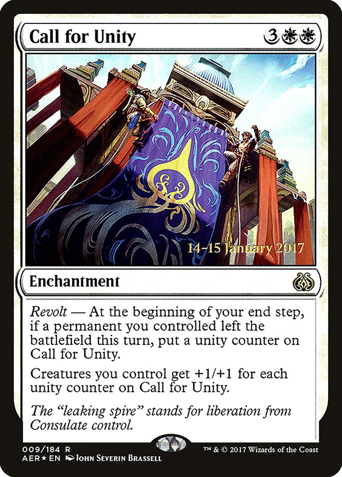 Call for Unity [Aether Revolt Prerelease Promos] | Exor Games Summserside