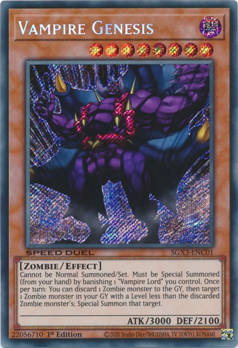 Vampire Genesis [SGX3-ENC01] Secret Rare | Exor Games Summserside