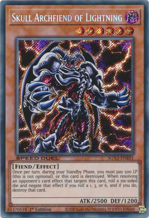 Skull Archfiend of Lightning [SGX3-ENE01] Secret Rare | Exor Games Summserside