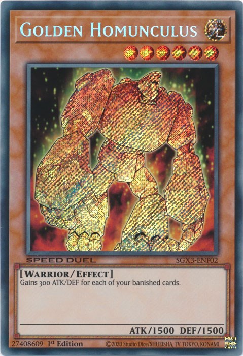 Golden Homunculus [SGX3-ENF02] Secret Rare | Exor Games Summserside