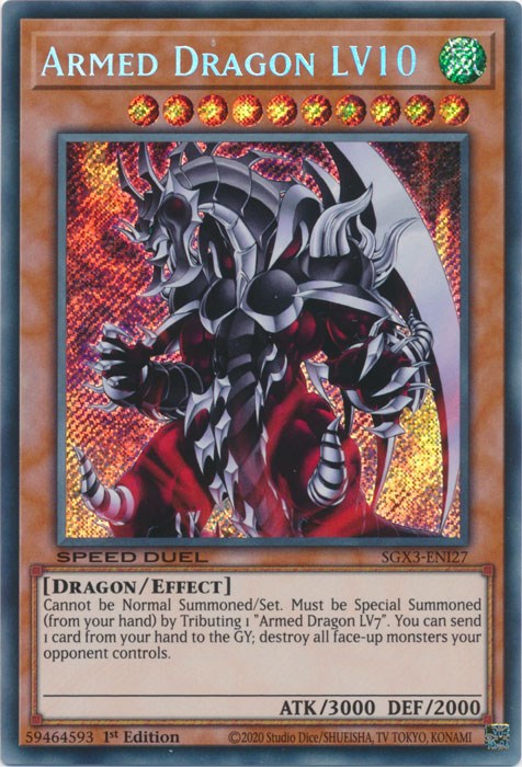 Armed Dragon LV10 [SGX3-ENI27] Secret Rare | Exor Games Summserside