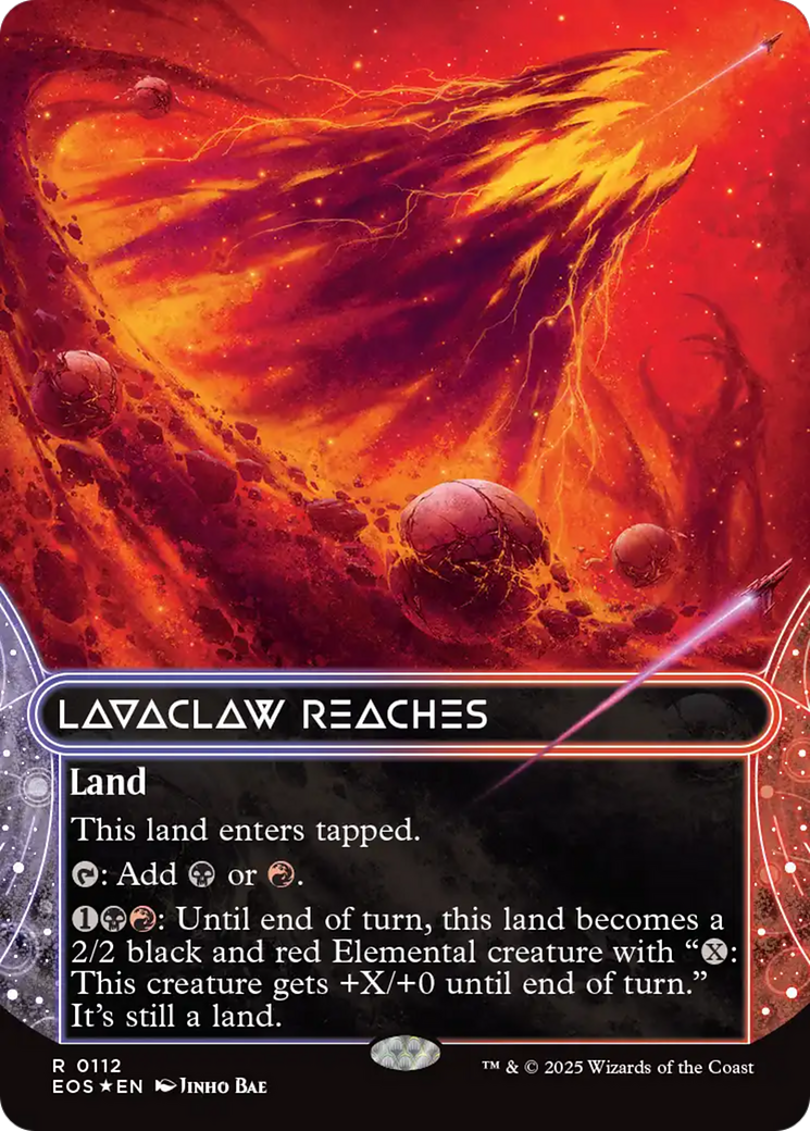 Lavaclaw Reaches (0112) (Borderless) (Galaxy Foil) [Edge of Eternities: Stellar Sights] | Exor Games Summserside