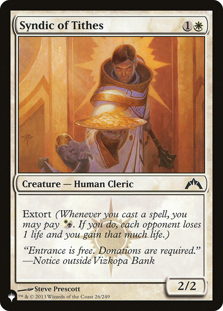 Syndic of Tithes [The List] | Exor Games Summserside