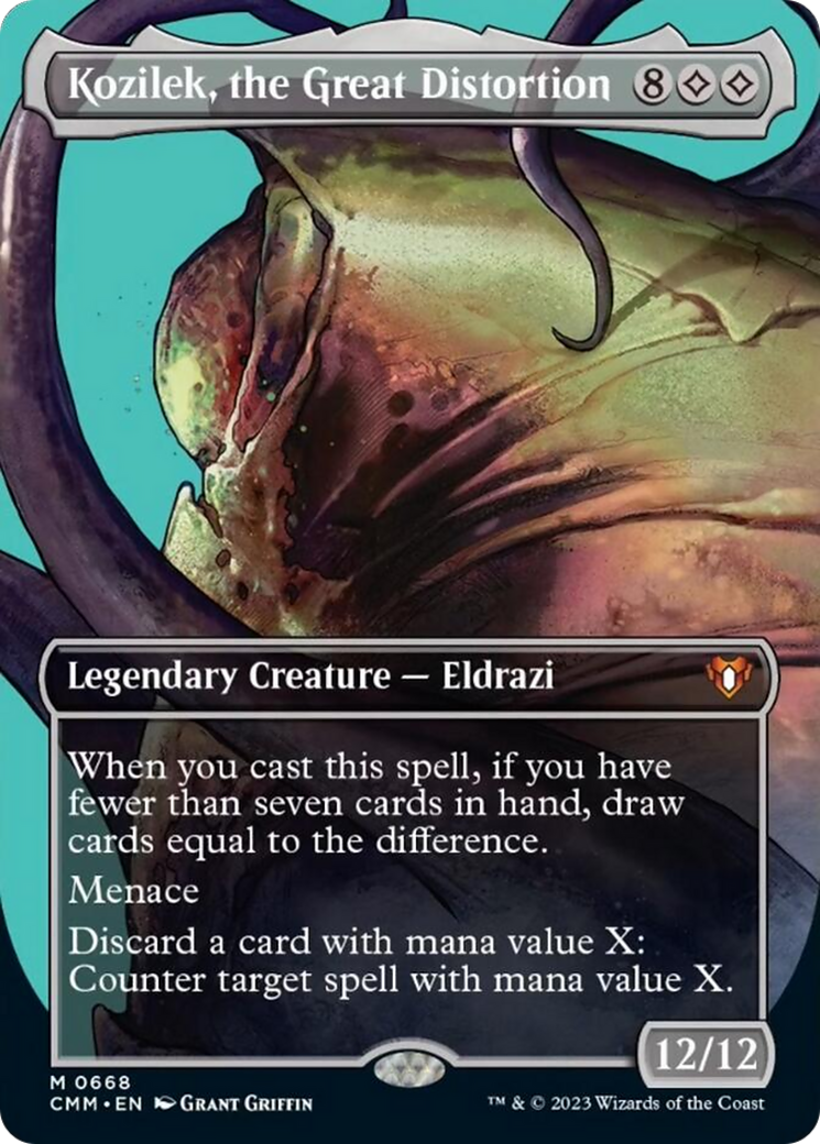 Kozilek, the Great Distortion (Borderless Profile) [Commander Masters] | Exor Games Summserside