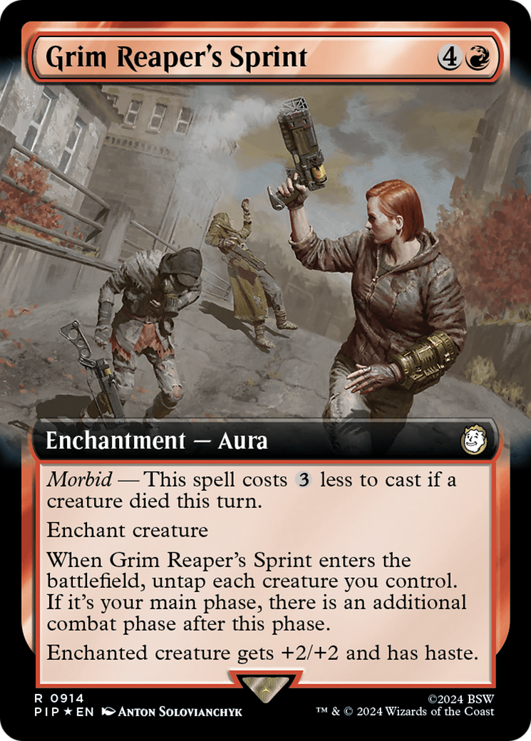 Grim Reaper's Sprint (Extended Art) (Surge Foil) [Fallout] | Exor Games Summserside