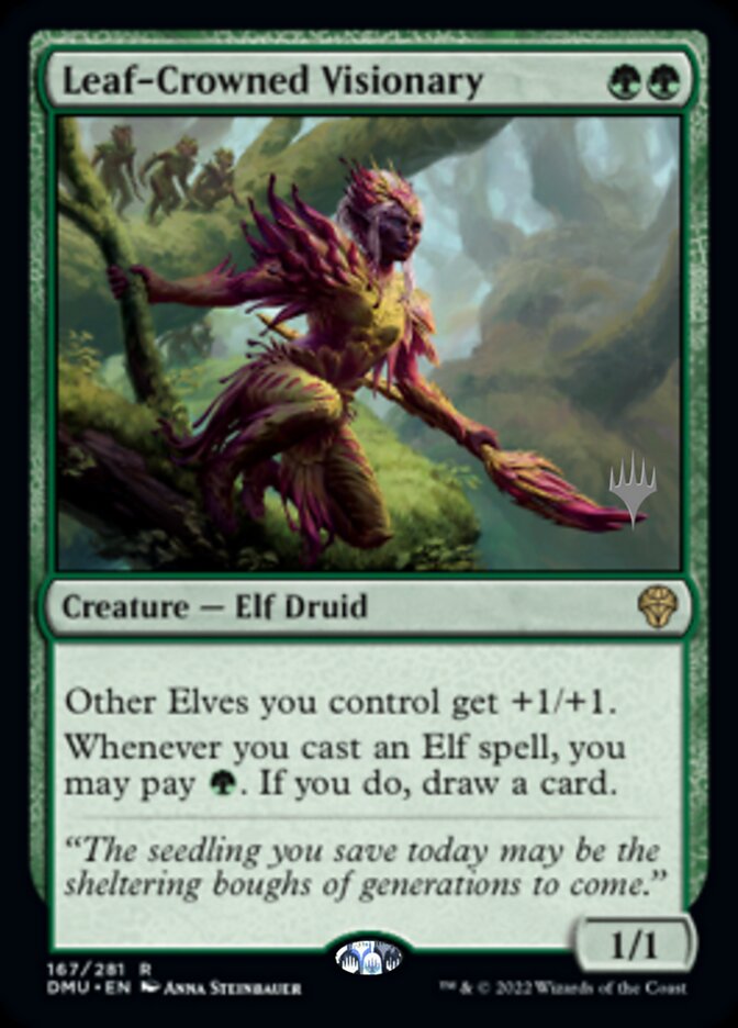 Leaf-Crowned Visionary (Promo Pack) [Dominaria United Promos] | Exor Games Summserside