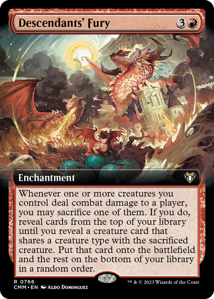 Descendants' Fury (Extended Art) [Commander Masters] | Exor Games Summserside