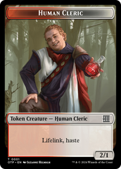 Human Cleric // Plot Double-Sided Token [Outlaws of Thunder Junction: Breaking News Tokens] | Exor Games Summserside