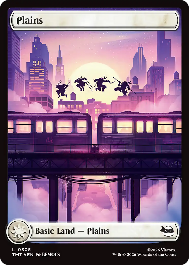 Plains (0305) (Surge Foil) [Teenage Mutant Ninja Turtles] | Exor Games Summserside