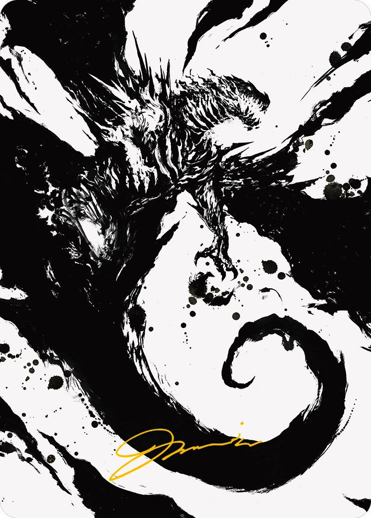 Capricious Hellraiser Art Card (Gold-Stamped Signature) [Phyrexia: All Will Be One Art Series] | Exor Games Summserside