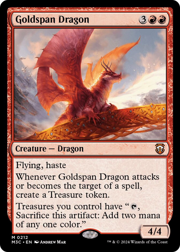 Goldspan Dragon (Ripple Foil) [Modern Horizons 3 Commander] | Exor Games Summserside