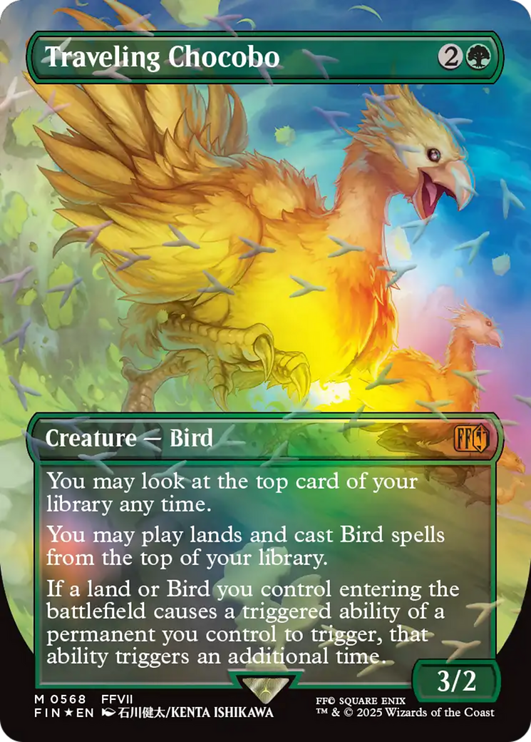 Traveling Chocobo (Borderless) (Chocobo Track Foil) [FINAL FANTASY] | Exor Games Summserside