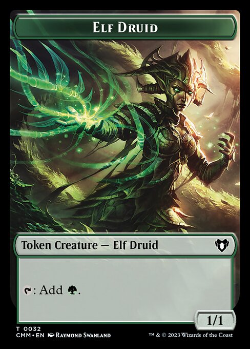 Saproling // Elf Druid Double-Sided Token [Commander Masters Tokens] | Exor Games Summserside