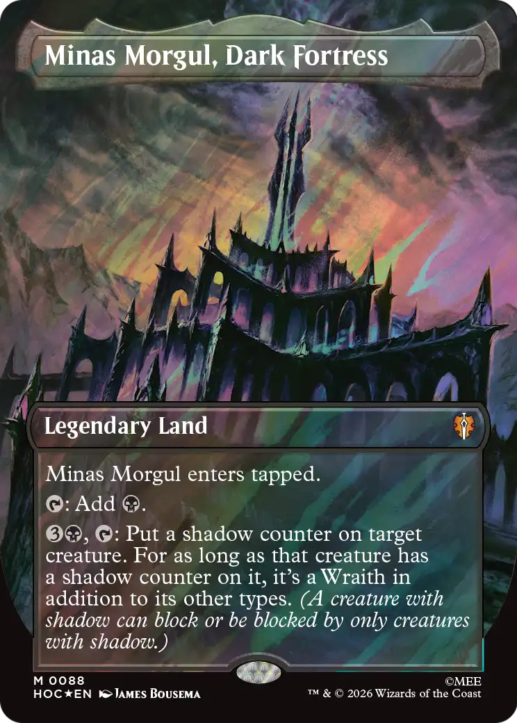 Minas Morgul, Dark Fortress (Borderless) (Surge Foil) [The Hobbit: Eternal-Legal] | Exor Games Summserside