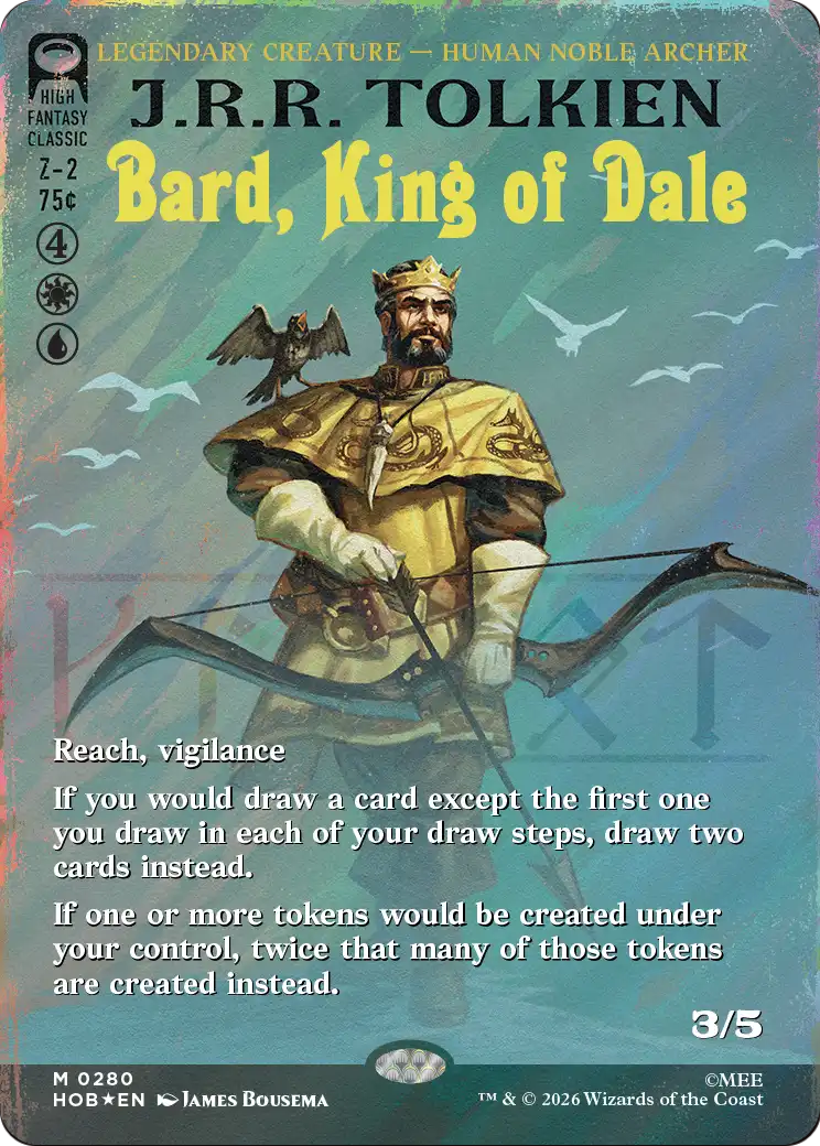 Bard, King of Dale (Borderless) (Surge Foil) [The Hobbit] | Exor Games Summserside