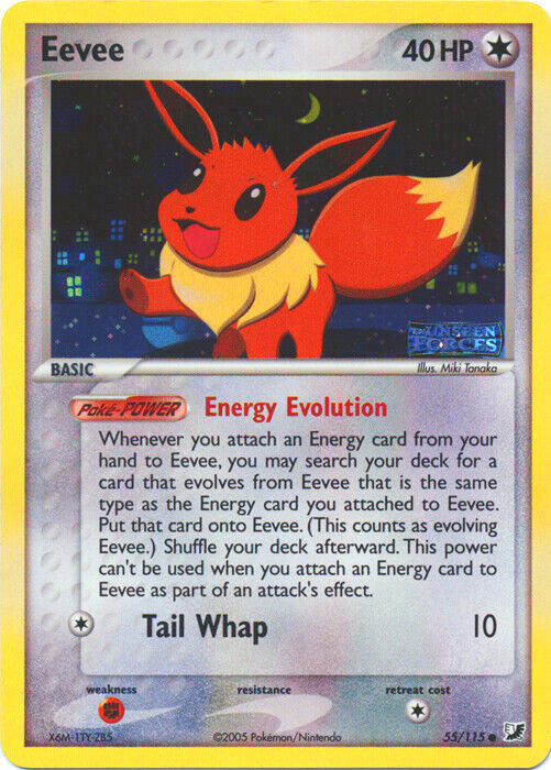 Eevee (55/115) (Stamped) [EX: Unseen Forces] | Exor Games Summserside