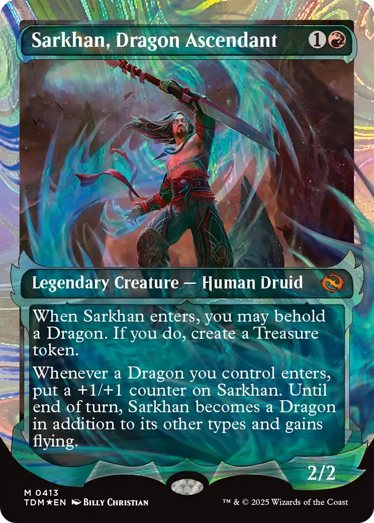 Sarkhan, Dragon Ascendant (0413) (Showcase) (Halo Foil) [Tarkir: Dragonstorm] | Exor Games Summserside