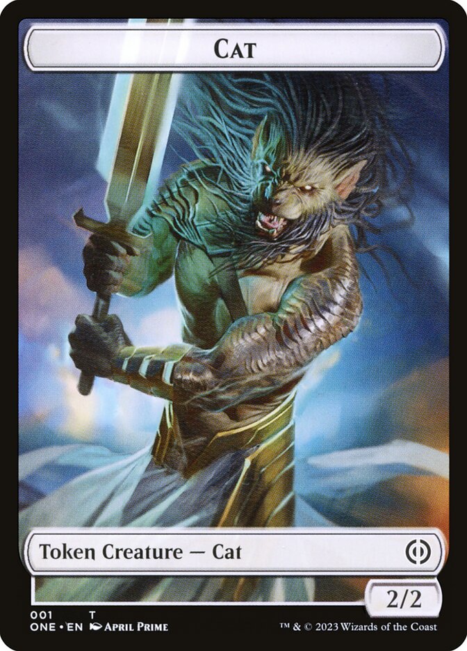 Phyrexian Goblin // Cat Double-Sided Token [Phyrexia: All Will Be One Tokens] | Exor Games Summserside