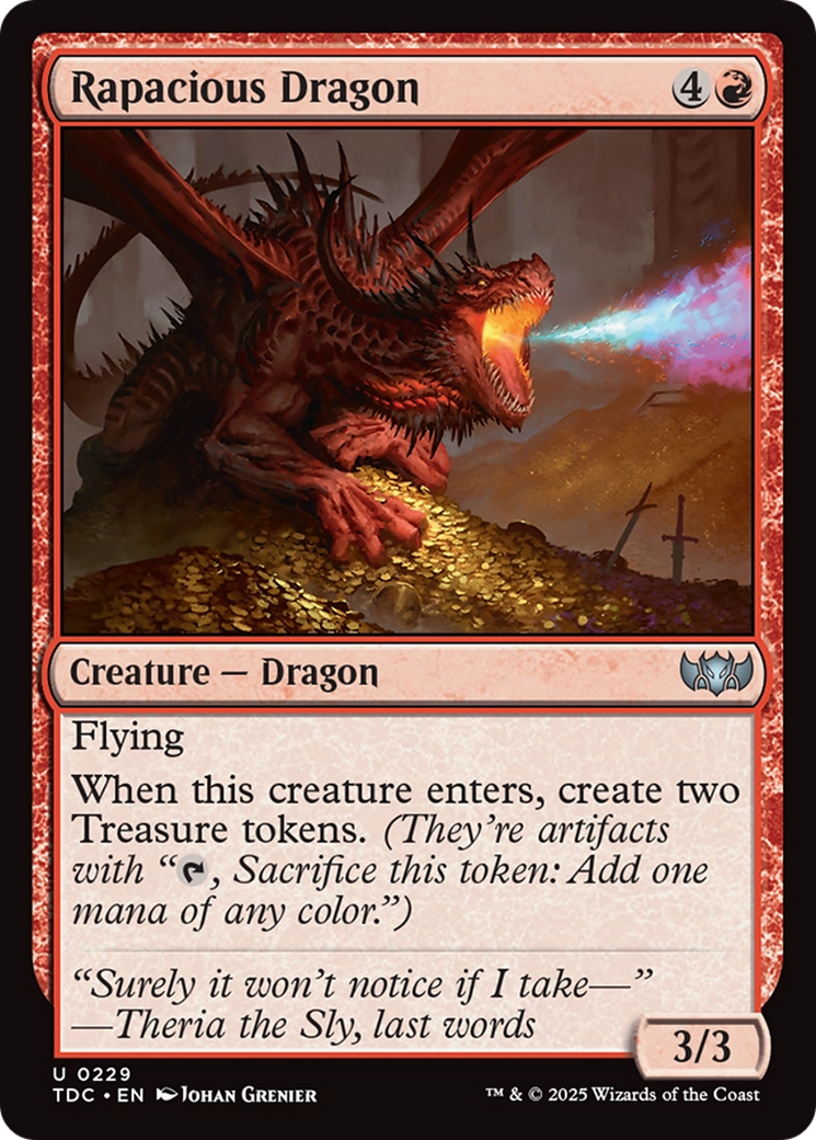 Rapacious Dragon [Tarkir: Dragonstorm Commander] | Exor Games Summserside