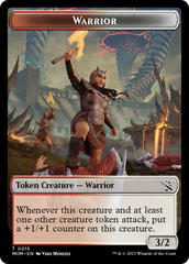 Warrior // Dinosaur Double-Sided Token [March of the Machine Tokens] | Exor Games Summserside