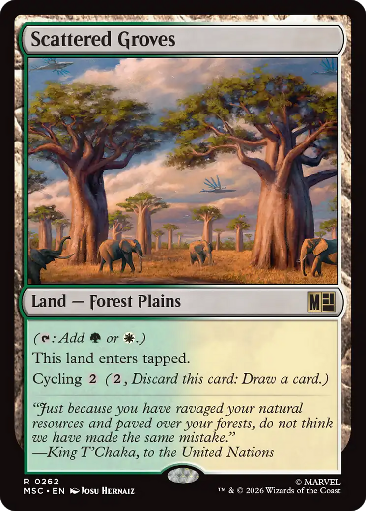 Scattered Groves (Surge Foil) [Marvel Super Heroes Commander] | Exor Games Summserside