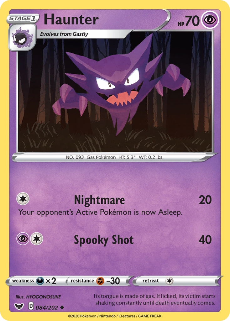 Haunter (084/202) [Sword & Shield: Base Set] | Exor Games Summserside