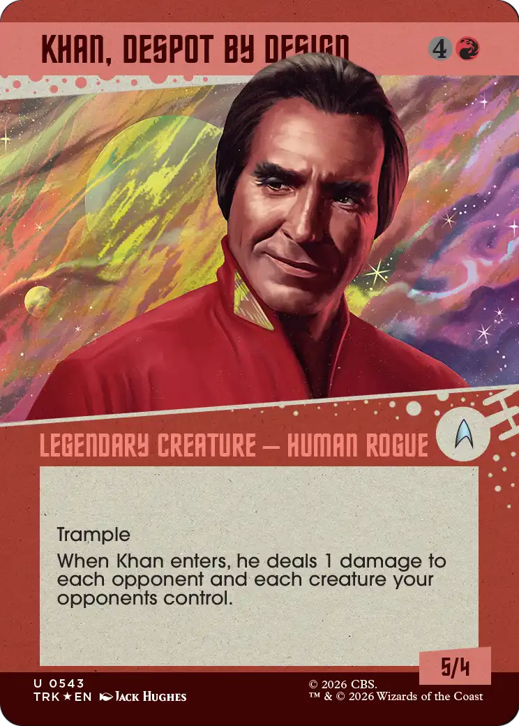 Khan, Despot by Design (Showcase) (Surge Foil) [Star Trek] | Exor Games Summserside