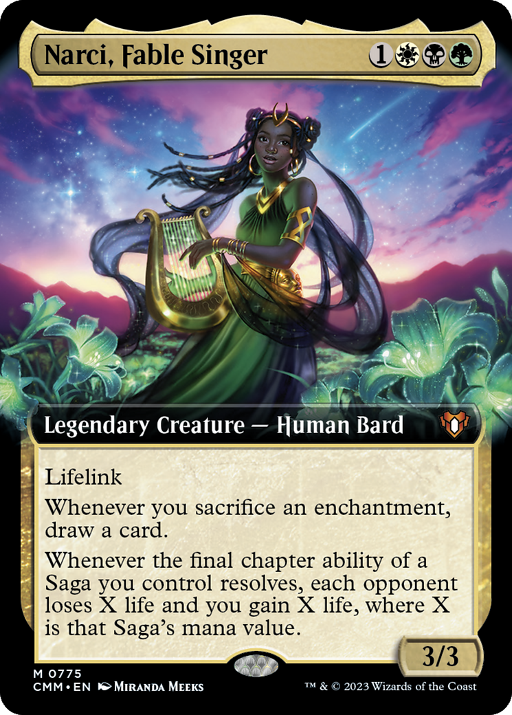 Narci, Fable Singer (Extended Art) [Commander Masters] | Exor Games Summserside