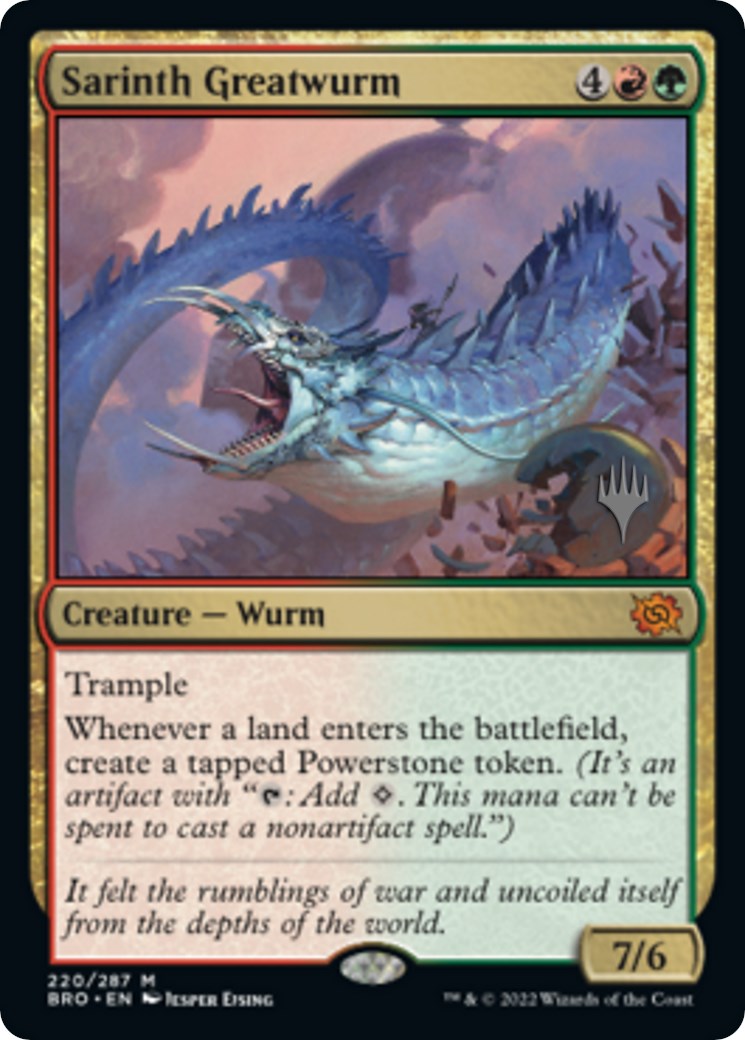 Sarinth Greatwurm (Promo Pack) [The Brothers' War Promos] | Exor Games Summserside