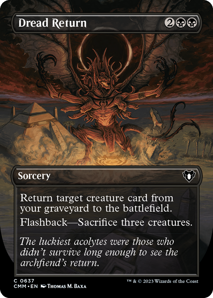 Dread Return (Borderless Alternate Art) [Commander Masters] | Exor Games Summserside