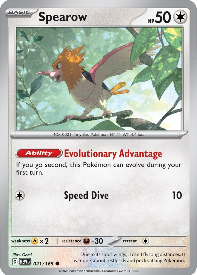 Spearow (021/165) [Scarlet & Violet: 151] | Exor Games Summserside