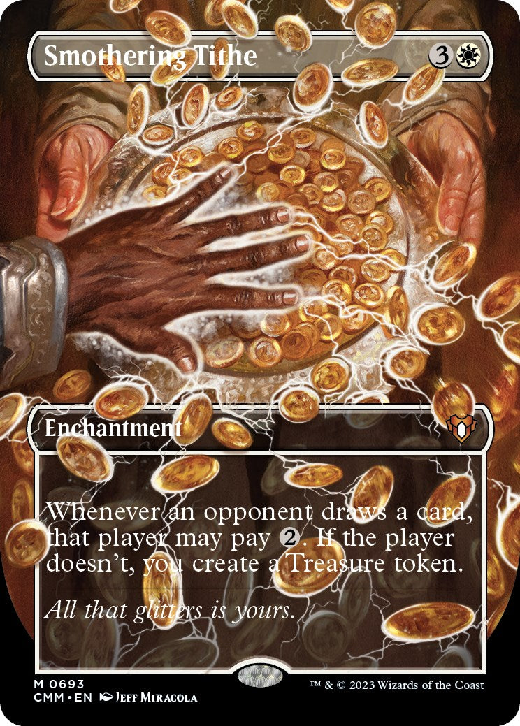 Smothering Tithe (Borderless Alternate Art) [Commander Masters] | Exor Games Summserside