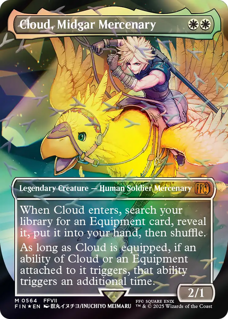 Cloud, Midgar Mercenary (Borderless) (Chocobo Track Foil) [FINAL FANTASY] | Exor Games Summserside