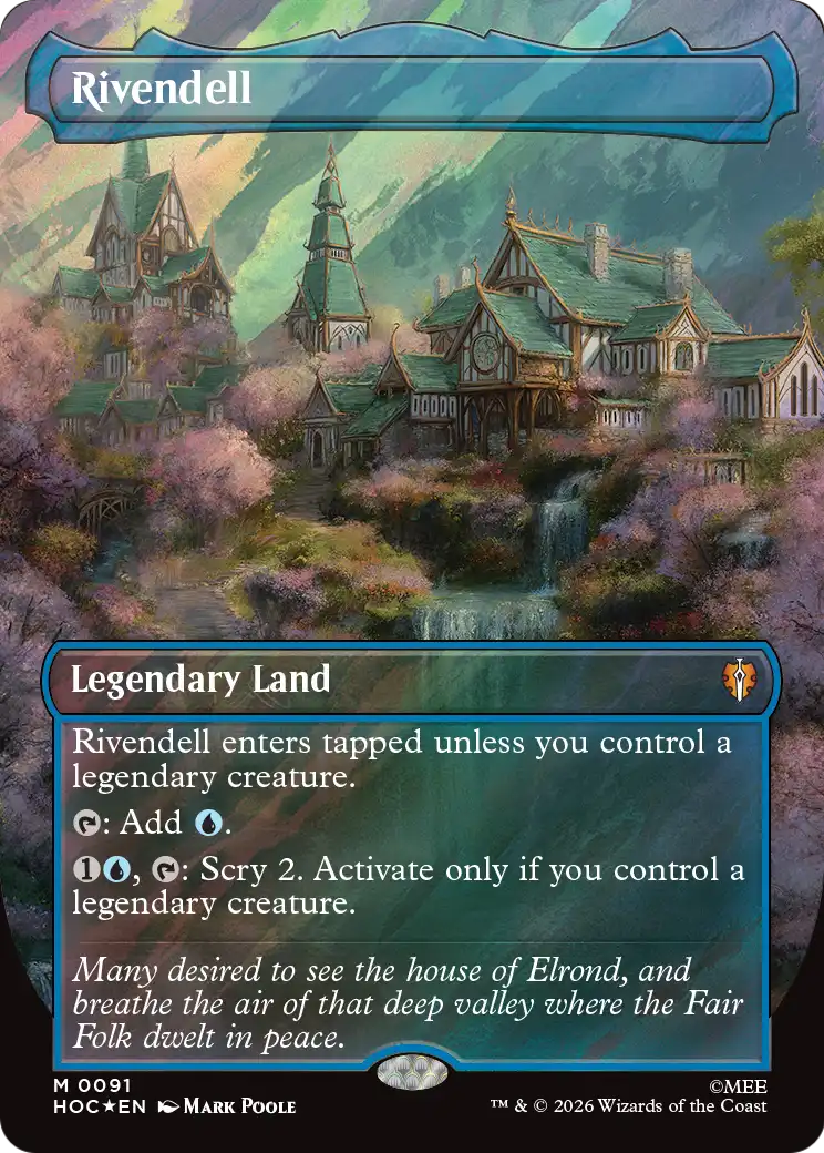 Rivendell (Borderless) (Surge Foil) [The Hobbit: Eternal-Legal] | Exor Games Summserside