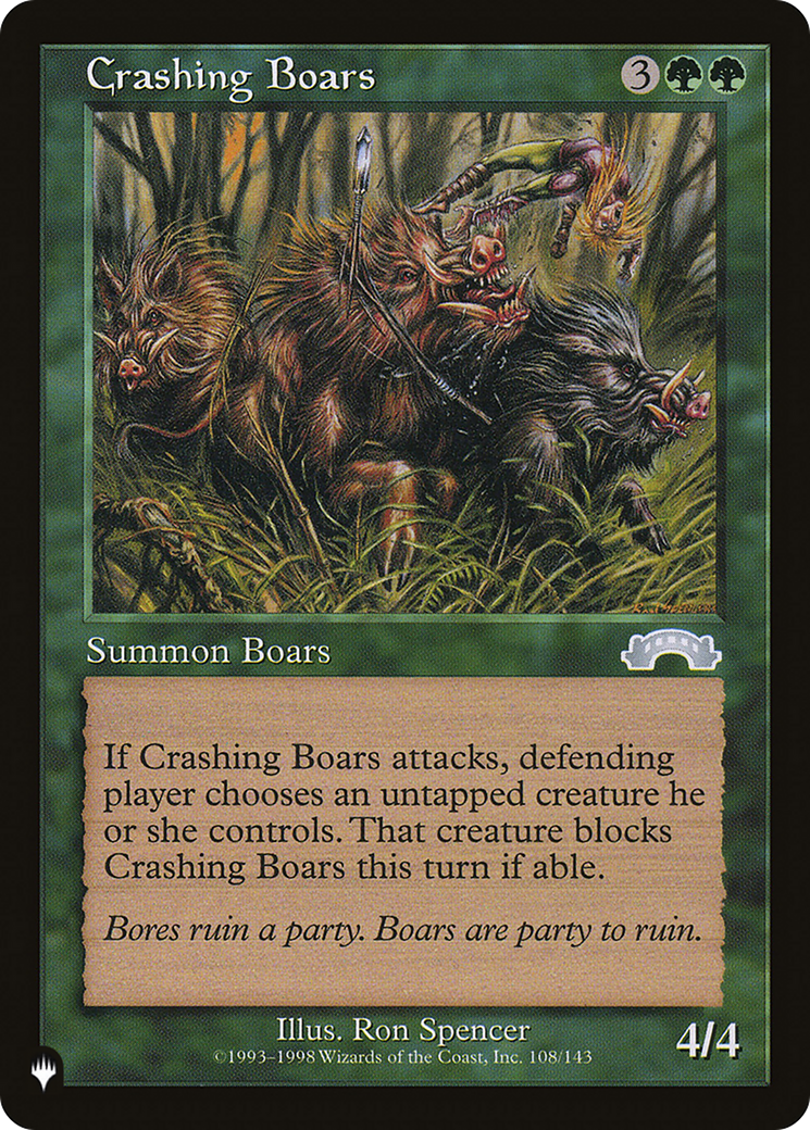 Crashing Boars [The List] | Exor Games Summserside