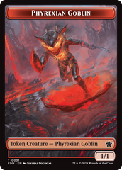 Cat (0027) // Phyrexian Goblin Double-Sided Token [Foundations Tokens] | Exor Games Summserside