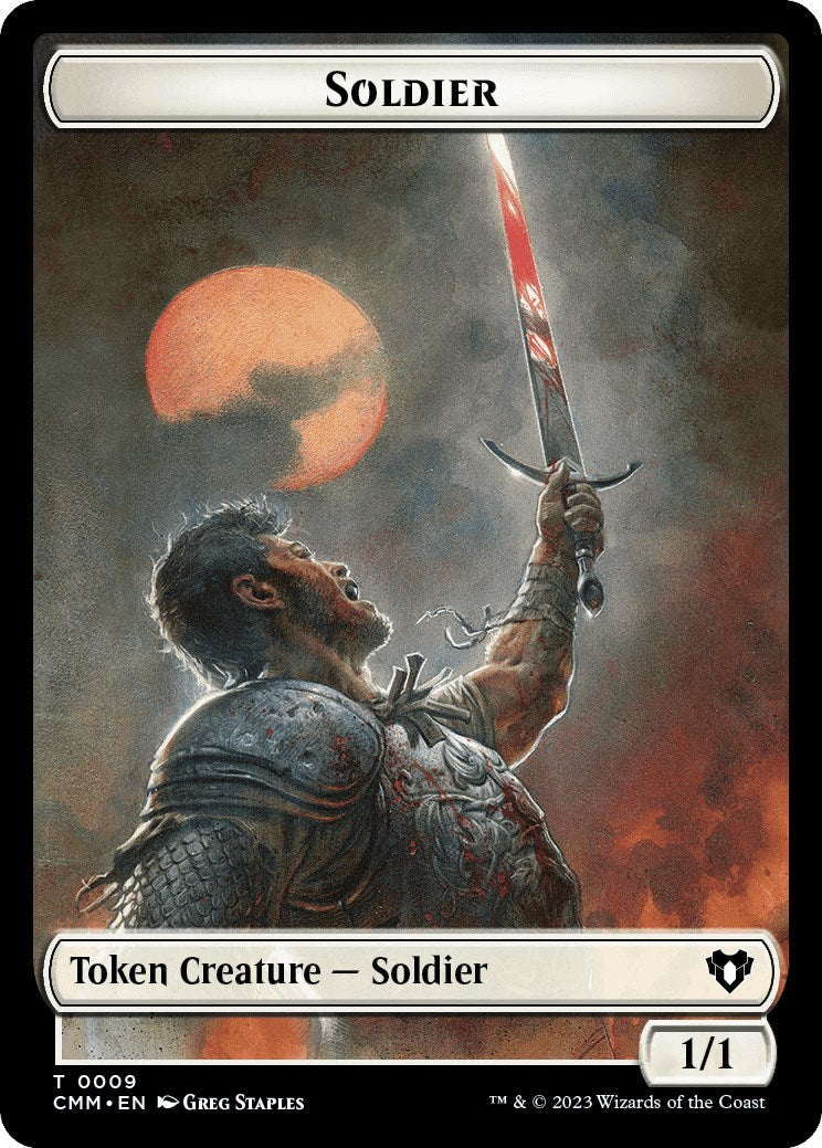 Soldier // Dragon (0020) Double-Sided Token [Commander Masters Tokens] | Exor Games Summserside