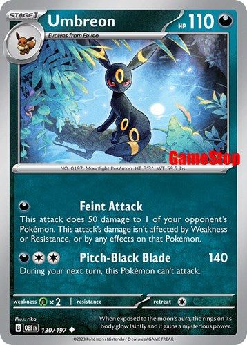 Umbreon (130/197) (GameStop Exclusive) [Scarlet & Violet: Black Star Promos] | Exor Games Summserside